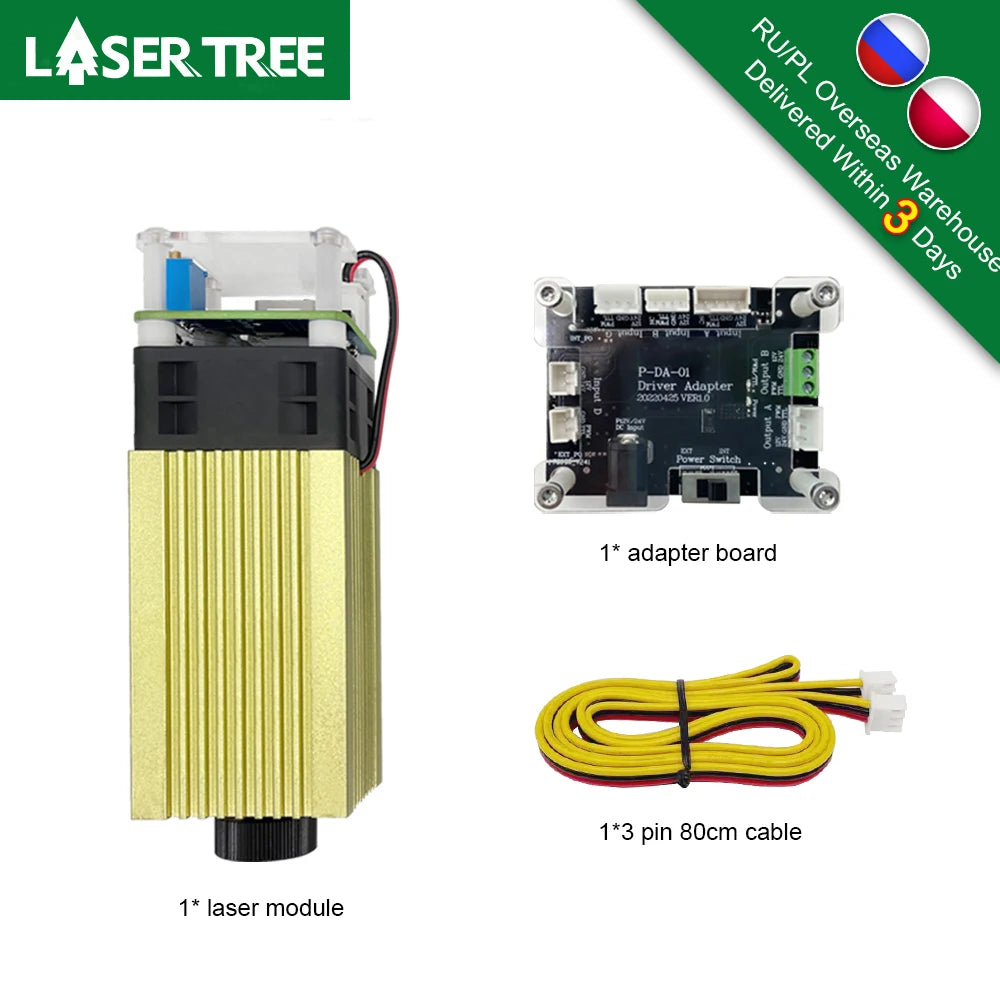 Laser Module, 20W Optisch Vermogen, Blauw Licht 450nm