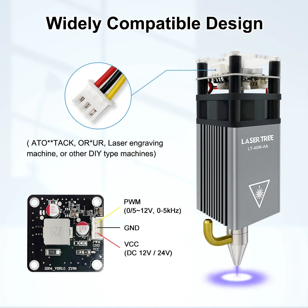 Laser Module, 40W Vermogen, Vaste Focus Technologie