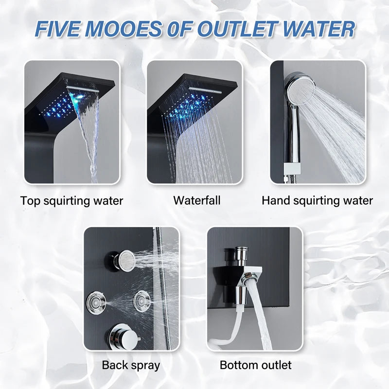 LED Douche Kraan, Digitaal Display, Waterval Douche Kop