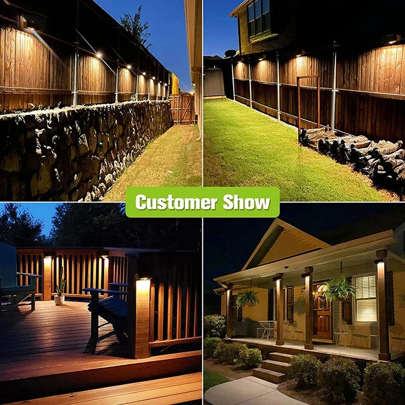LumiGlow Solar-Wandleuchte | 3 Lichtmodi | IP65 Wasserdicht & Wetterfest 4