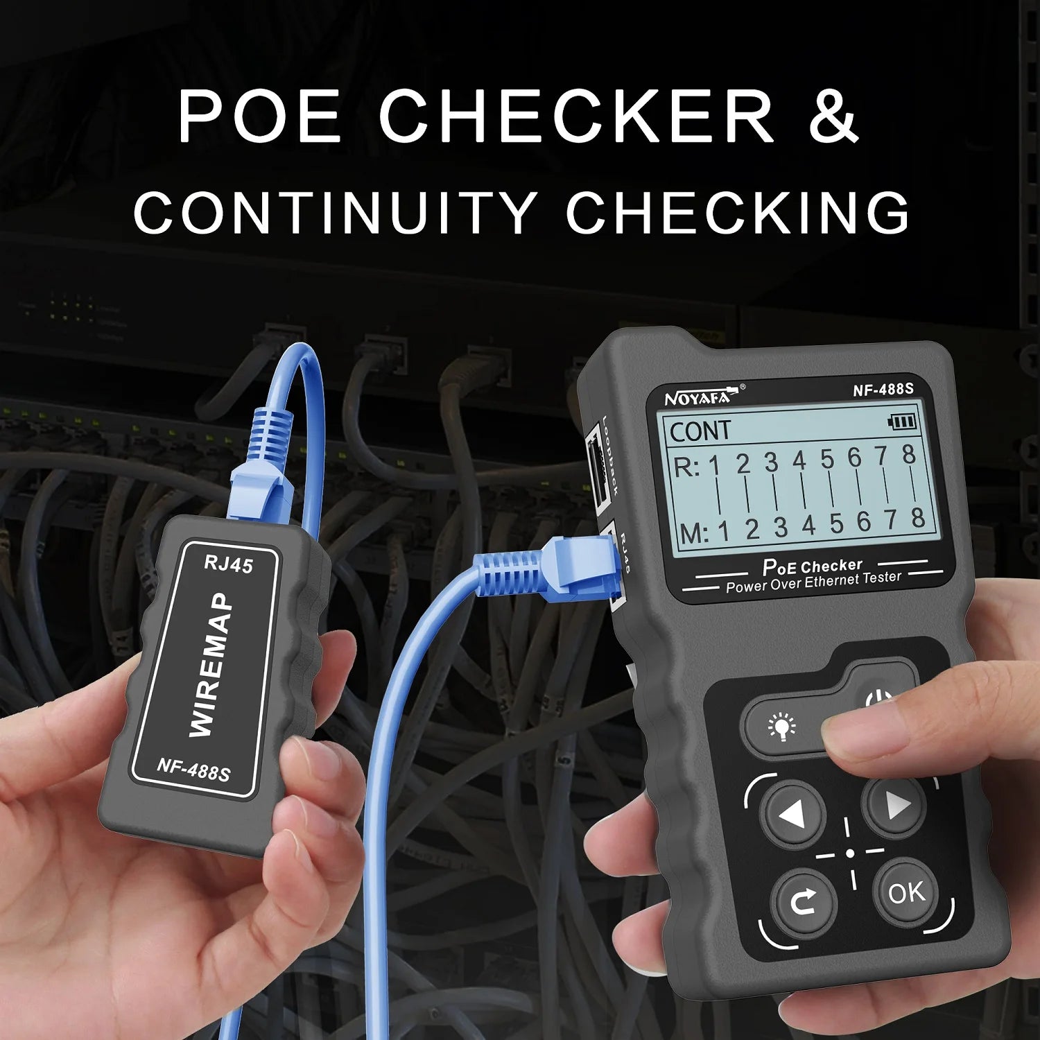 Netwerk PoE Checker, LCD Display, Loop Test Tool