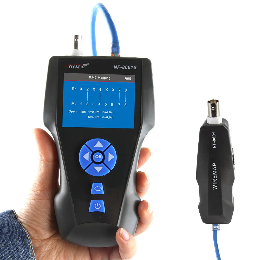 Netwerkkabeltester, TDR-lengte, PoE/PING/Portspanning