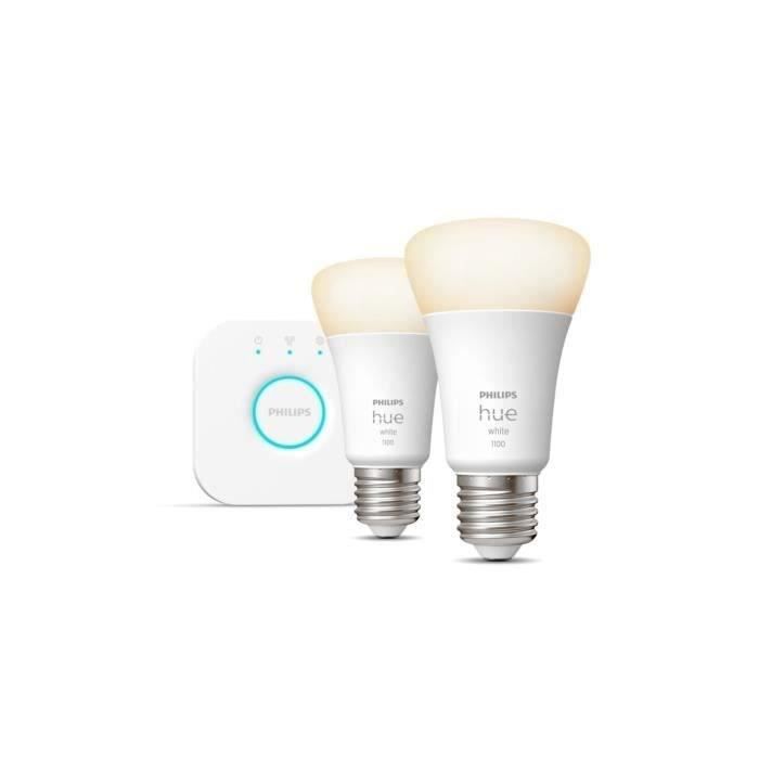 Philips Hue Wit - Verbonden LED Lamp Starter Kit - 9.5W - E27 - Verpakking van 2