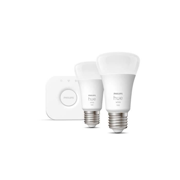 Philips Hue Wit - Verbonden LED Lamp Starter Kit - 9.5W - E27 - Verpakking van 2