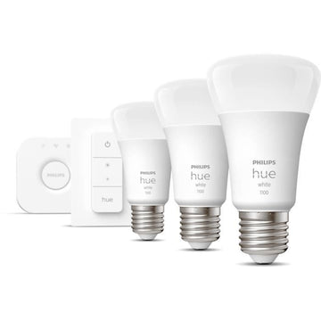 PHILIPS Hue White Starterskit 9.5W slimme LED-lamp - E27 x3 en Hue afstandsbediening