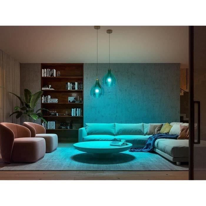 Philips Hue White & Color Ambiance, E27 Verbonden LED-lamp, Equivalent 75W, 1100 Lumen, Bluetooth compatibel, Verpakking van 2