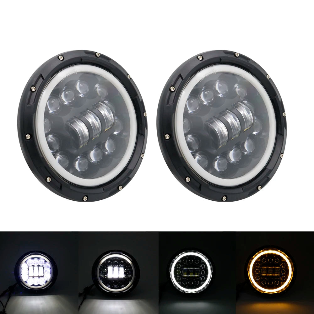 LED Koplamp, Hoog/Laag Licht, Geschikt voor Jeep Wrangler Jk tj Cj Vaz 2121 Lada Niva 4X4