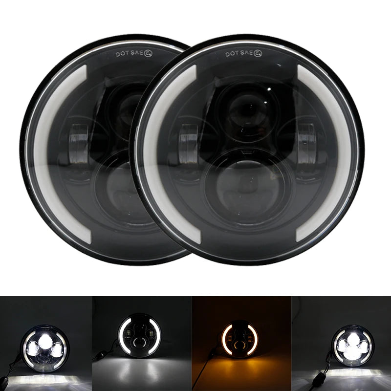 LED Koplamp, Hoog/Laag Licht, Geschikt voor Jeep Wrangler Jk tj Cj Vaz 2121 Lada Niva 4X4