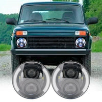 LED Koplamp, Hoog/Laag Licht, Geschikt voor Jeep Wrangler Jk tj Cj Vaz 2121 Lada Niva 4X4