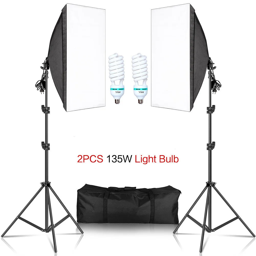 Fotografie Softbox, Continu Lichtsysteem, 2M Statiefstandaard