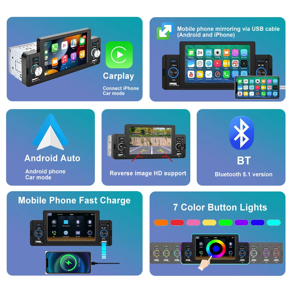 Auto Radio, CarPlay Compatibiliteit, Bluetooth Connectiviteit