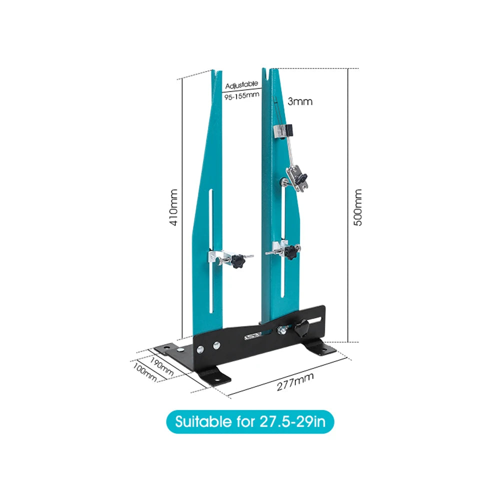 Fietswielrichtstandaard, professionele kwaliteit, geschikt voor 16-29 inch wielen.