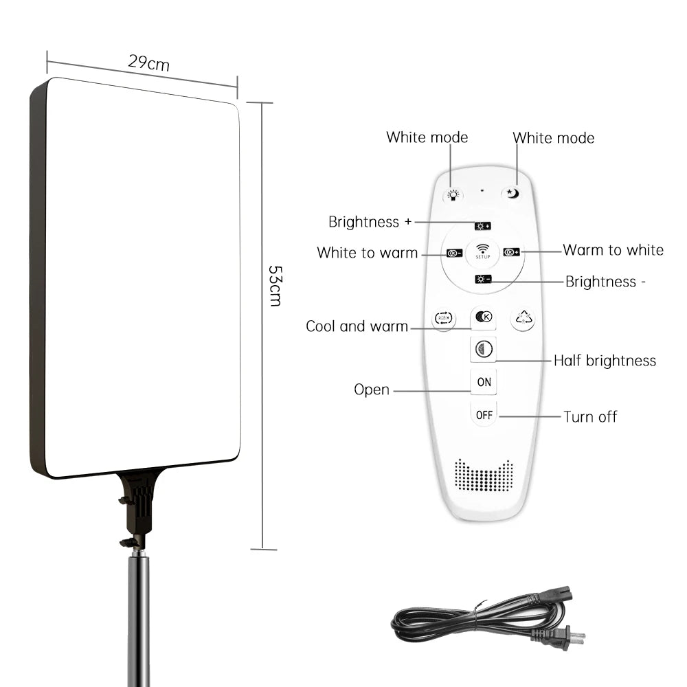 LED Video Licht, 90W, Dimbaar