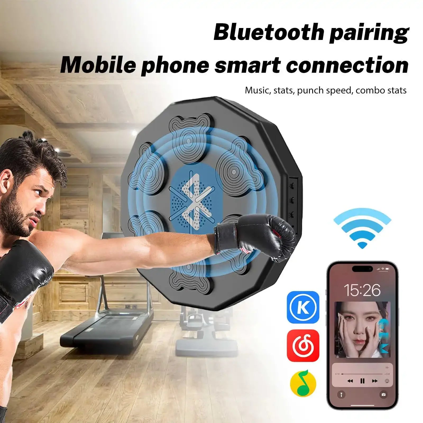 Bokstraining machine, USB-connectiviteit, Bluetooth-compatibiliteit