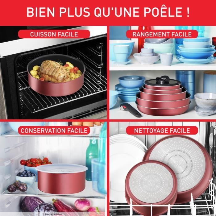 Tefal Ingenio Kookset 10 delen, inductie, stevige anti-aanbaklaag, gezond koken, gemaakt in Frankrijk L3989502