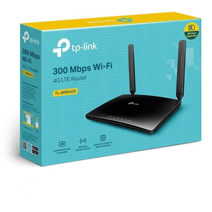 TP-Link 4G LTE Wi-Fi N 300Mbps Router - ideaal ter vervanging van een zeer langzame ADSL-verbinding (TL-MR6400)