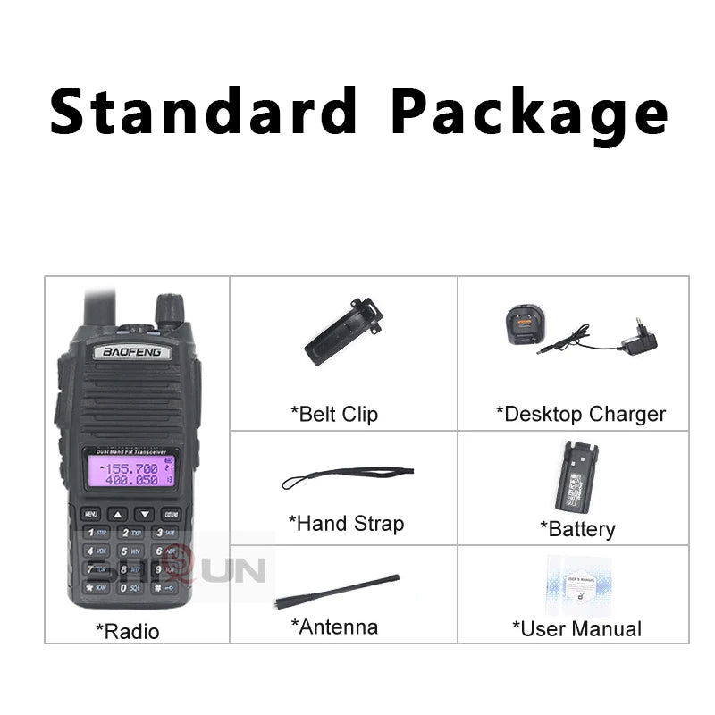 Baofeng UV-82 Walkie Talkie, 8W Vermogen, Dubbele PTT Functie