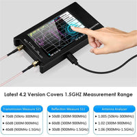 Netwerkanalyser, 4-inch LCD Touchscreen, Meetbereik 10KHz-15GHz