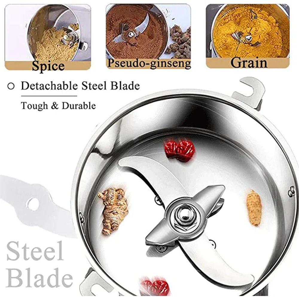 Elektrische Graanmolen, 800g Capaciteit, Multifunctionele Grinder