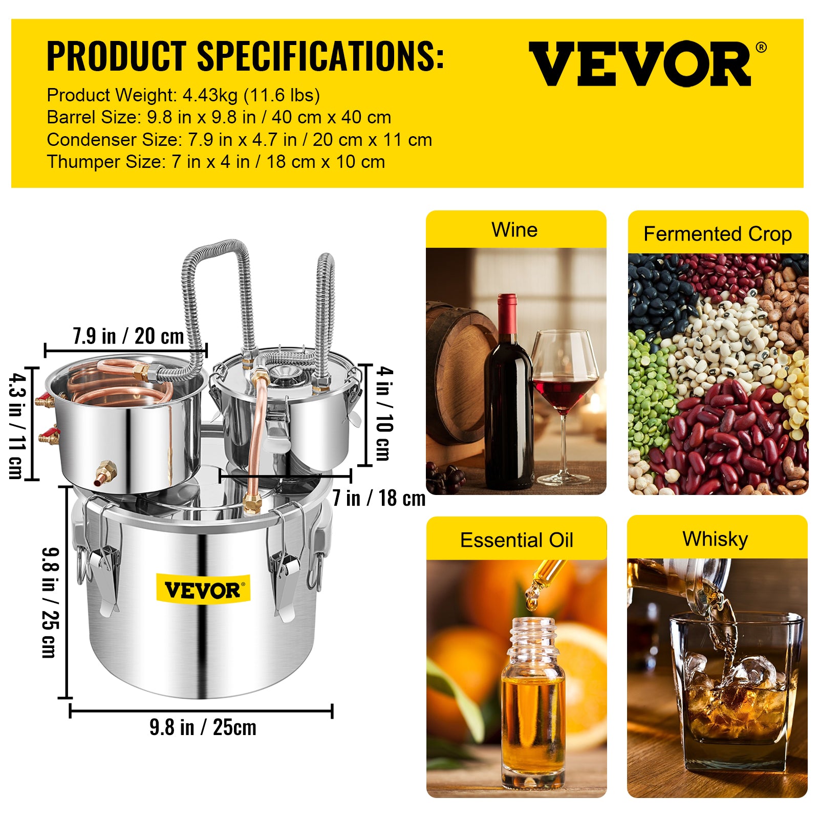 Alcohol Distilleerset, Voedselveilige Materialen, Snelle Koeling