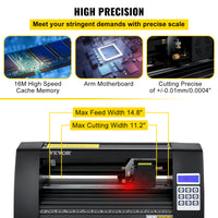 Vinyl snijplotter 375 mm - LCD-scherm, lasergeleider en multisysteem C