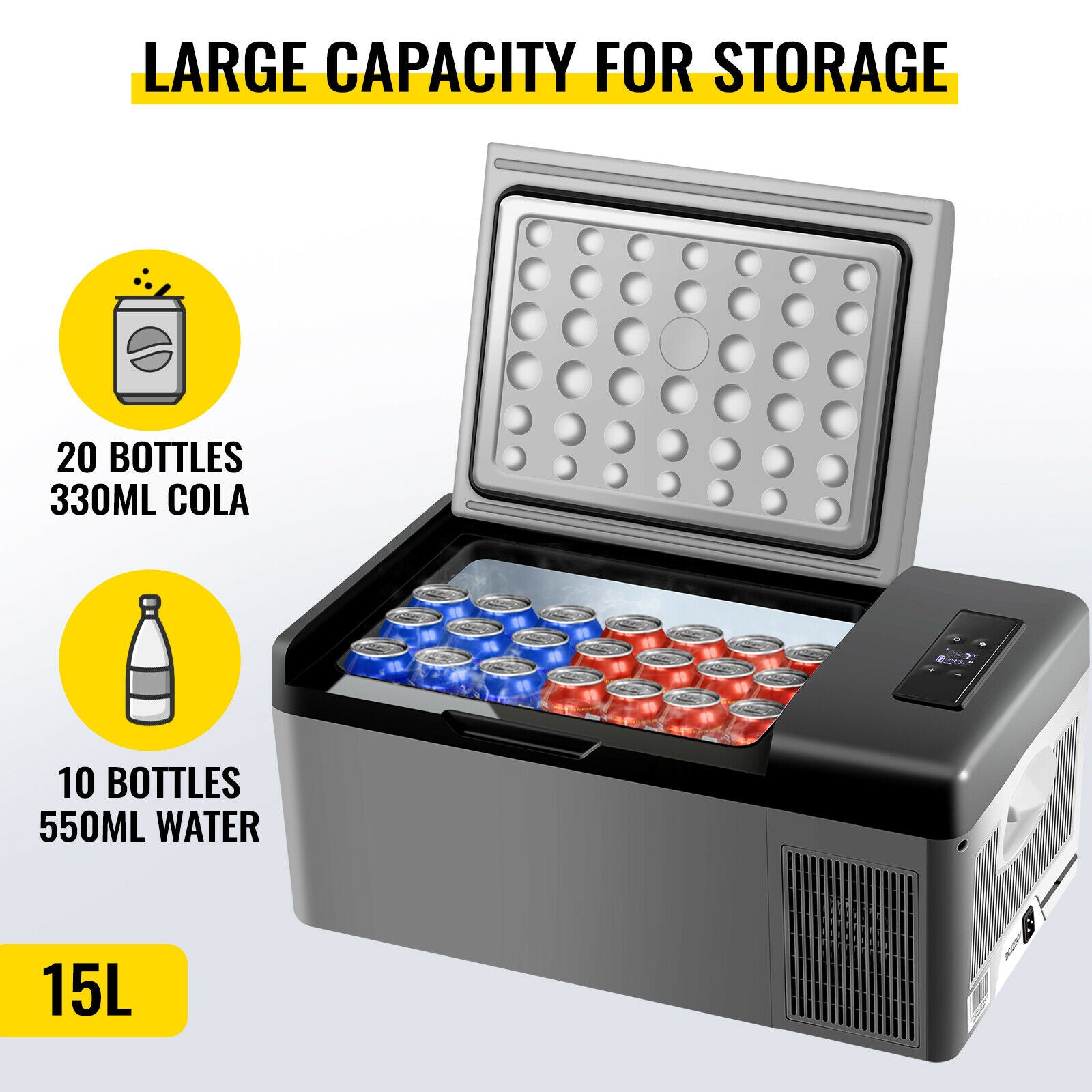 Auto Vriezer, 15L Capaciteit, 12V/24V