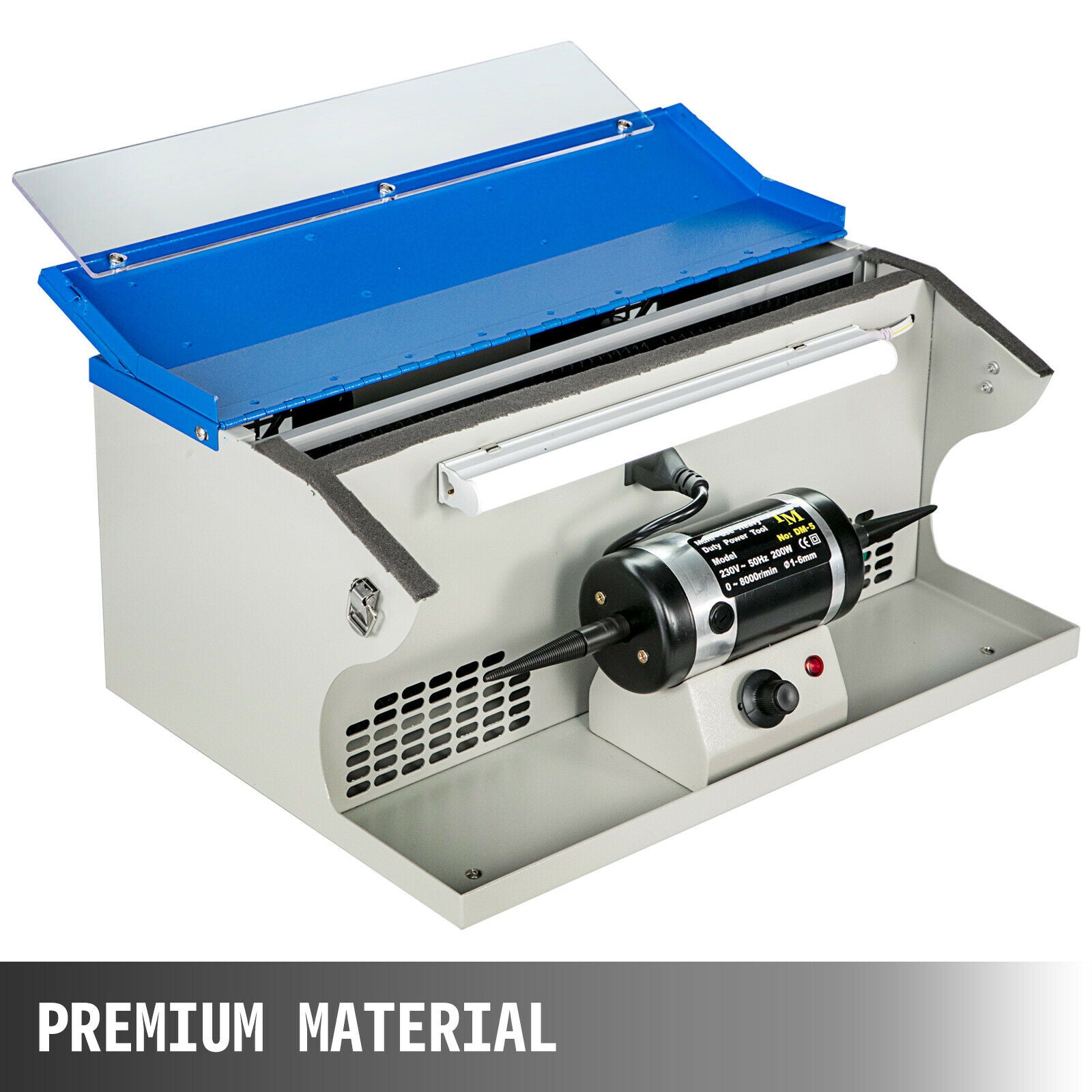 Sieradenpolijstmachine - 200 W motor, snelheidsschakelaar, verlichting