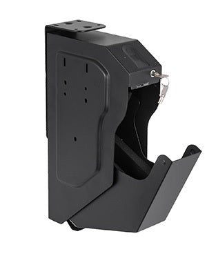 Biometrische pistoolkluis, capaciteit voor 120 vingers, wachtwoord invoer, stalen constructie.