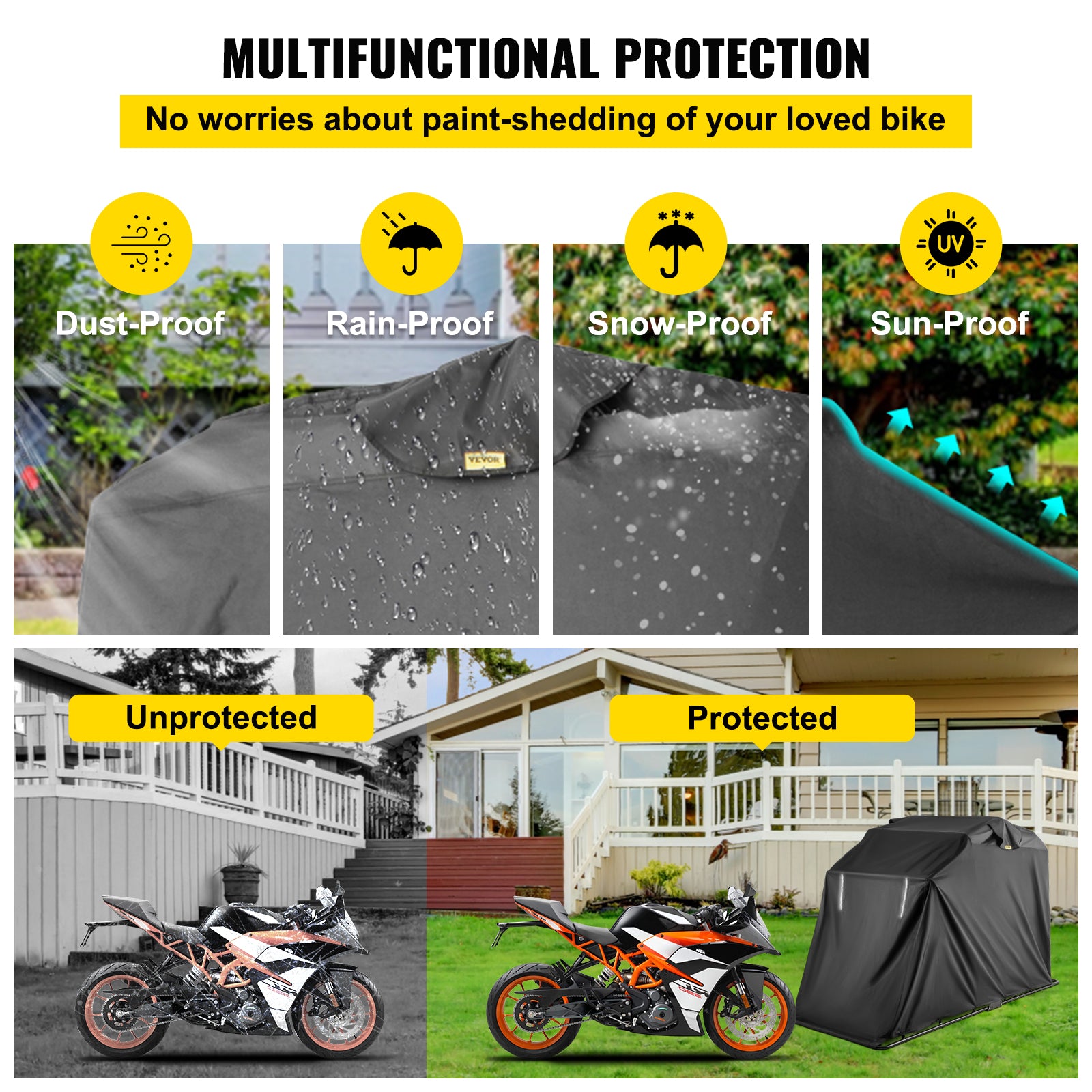 Motorhoes, Waterdicht, Weersbestendige bescherming