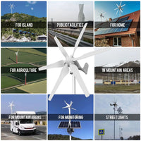 Windturbine - Windmolen - Elektrische Energie Generator - 12V - 800w - 6 bladen - met MPPT Controller